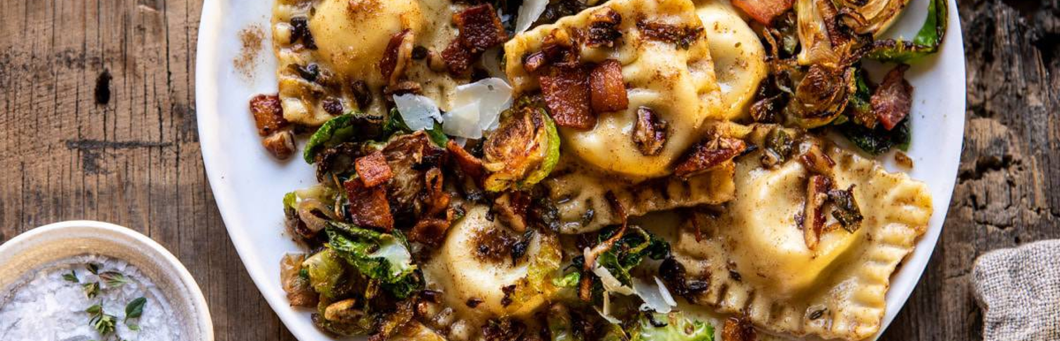 Brown Butter Brussels Sprout & Bacon Ravioli